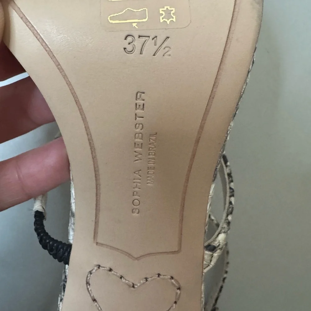 Sophia Webster Snakeskin Strappy Heels – Size 7.5, Ultra Chic Design - Picture 11 of 14